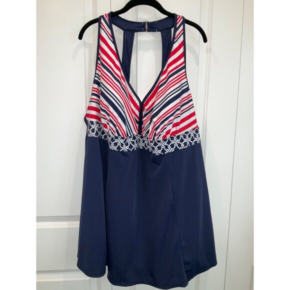 Swim365 Other - Swim 365 Plus size Swimsuit Women's size 30W Red White Blue One-piece